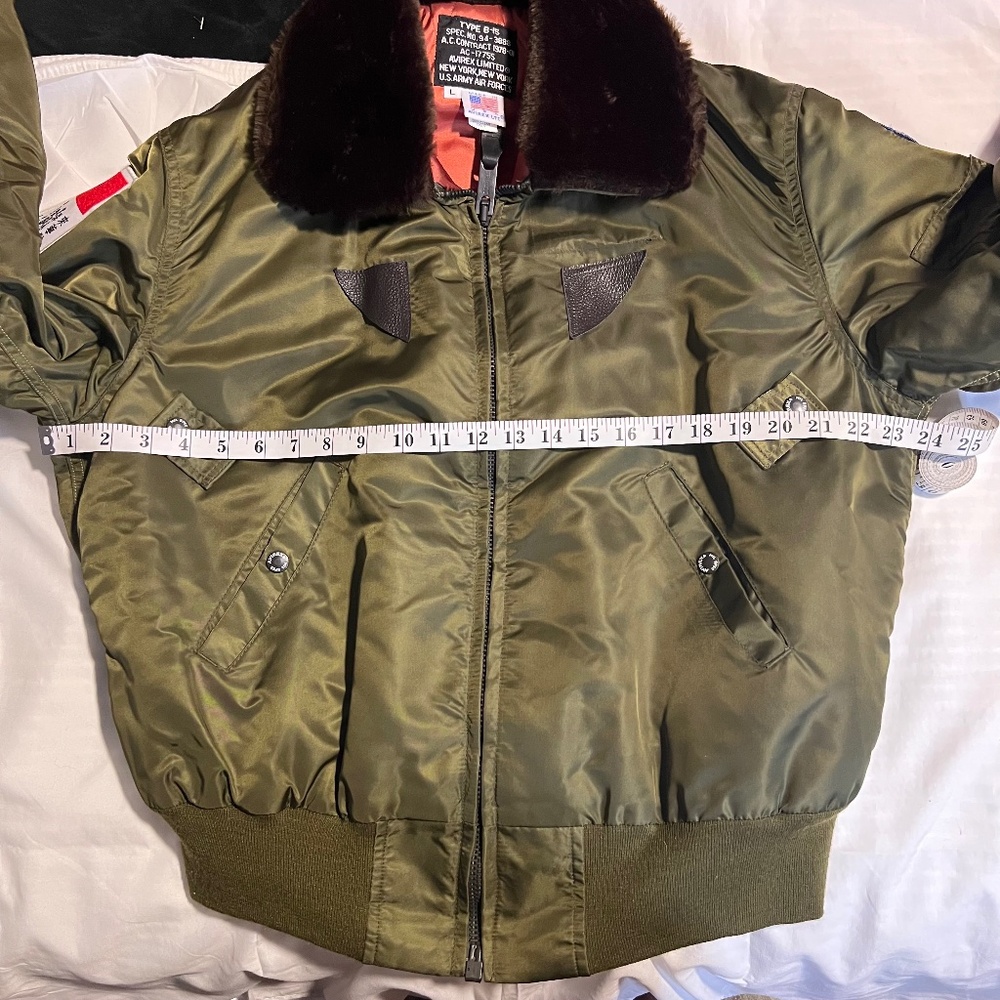 Avirex Vintage Type B-15 Flight Jacket Authentic Aviator LTD Flight Mens‎ SZ LRG - Picture 16 of 16